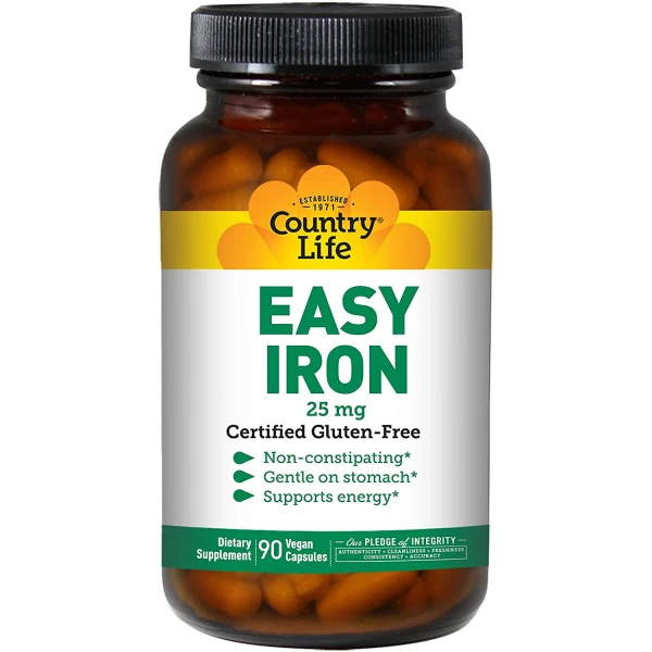 Country Life Easy Iron, 25 Mg, 90-count
