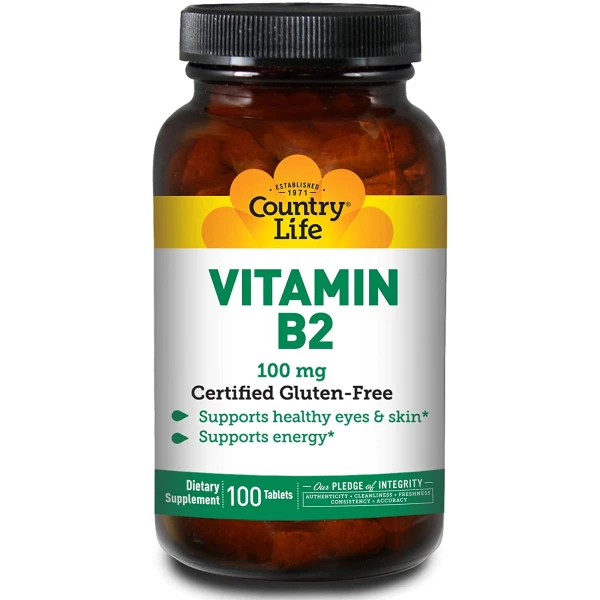 Country Life Vitamin B-2 100 Mg, 100-count