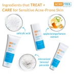 acnefree 3 step acne treatment kit salicylic acid acne face wash and alcohol-free sale online in UAE