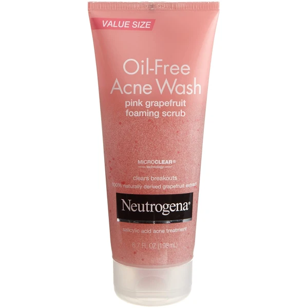 Neutrogena Oil-free Acne Wash Scrub, Pink Grapef..