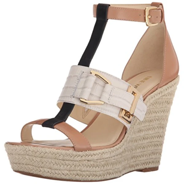 Buy Nine West Women's Jellia Leather Wedge Sandal Online in UAE