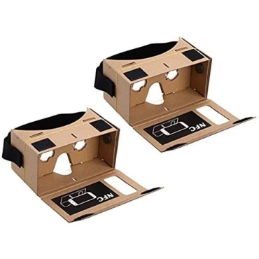 Blingkingdom - (2pcs in Pack) Cardboard Headset 3D Virtual Reality VR for Android Smart Phones iPhone + NFC and Head-Strap Blingkingdom - (2pcs in Pack) Cardboard Headset 3D Virtual Reality VR for Android Smart Phones iPhone + NFC and Head-Strap