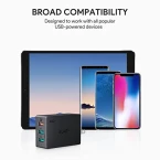 Buy Quick Charge AUKEY USB Wall Charger with 3 USB Ports & Foldable Plug Online in UAE