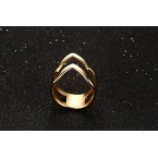 Buy Vnox 18K Gold Plated Stainless Steel Double Chevron Ring for Women Online in UAE