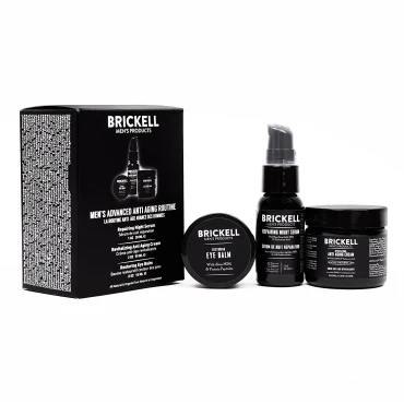 Brickell Men's Advanced Anti-Aging Routine, Night Face Cream, Vitamin C Facial Serum & Eye Cream Online in UAE Brickell Men's Advanced Anti-Aging Routine, Night Face Cream, Vitamin C Facial Serum & Eye Cream Online in UAE