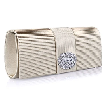Buy Ladies' Designer Pleated Satin Evening Bags Online in UAE Buy Ladies' Designer Pleated Satin Evening Bags Online in UAE