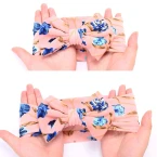 newborn receiving blanket headband set flower print baby swaddle shop online in UAE