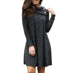 Get online High quality women`s Turtleneck Long Coats in UAE 