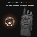 Baofeng BF-888s Walkie Talkies Long Range Radios With Earpiece Mic Vhf/UHF Radios 5W Two Way Radio Handheld 2 Way Radio Ham Transceiver With Antenna Headsets Microphone