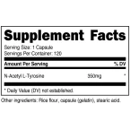 Nutricost N-Acetyl L-Tyrosine (NALT) 350mg, 120 Capsules - Gluten Free, Non-GMO