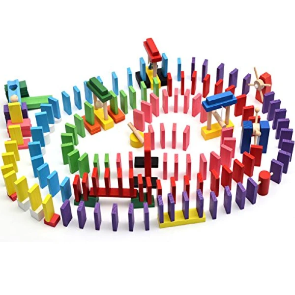 Buy 240pcs Wooden Domino Block Set Online In Uae