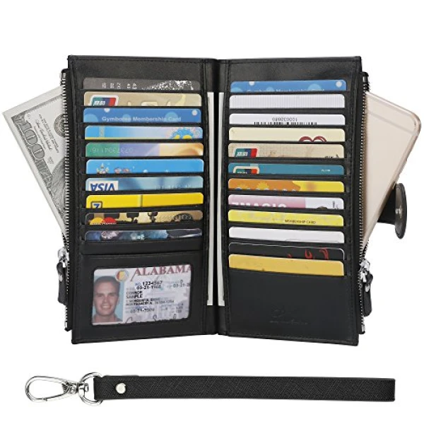 Buy Womens Rfid Blocking Genuine Leather Bifold ..