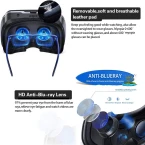 Buy American Virtual Reality Glasses 3D VR Headset with Remote Controller Large Viewing Experience in UAE