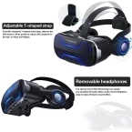 Buy American Virtual Reality Glasses 3D VR Headset with Remote Controller Large Viewing Experience in UAE