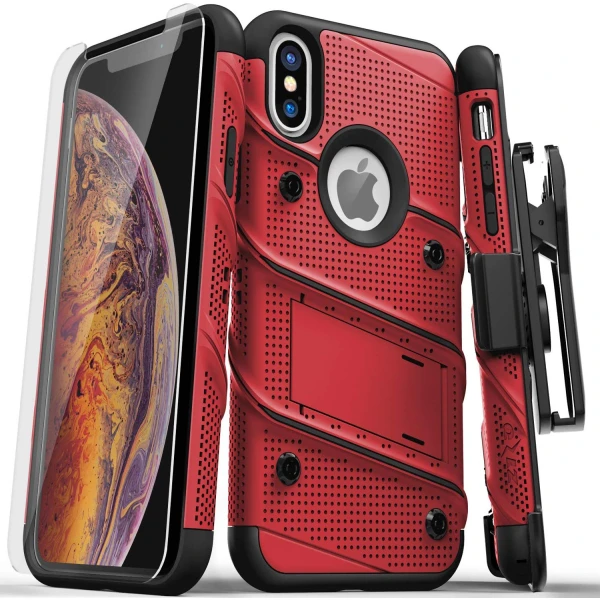 Zizo Bolt Series Case For Iphone Xs Max  With Tempered Glass Screen Protector In UAE