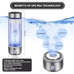 Portable Hydrogen-Rich Water Glass Rechargeable ion Water Generator Hydrogen-Rich Water Cup Generator Water Glass Cup Health Cup