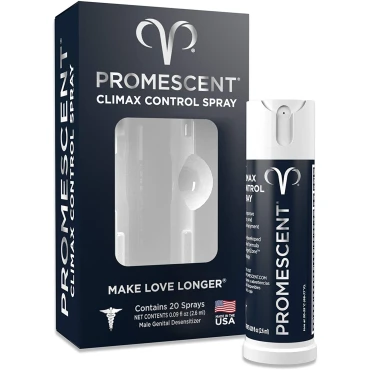 Promescent Desensitizing Delay Spray for Men Clinically Proven to Help You Last Longer in Bed - Better Maximized Sensation + Prolong Climax for Him, 2.6 ml Promescent Desensitizing Delay Spray for Men Clinically Proven to Help You Last Longer in Bed - Better Maximized Sensation + Prolong Climax for Him, 2.6 ml