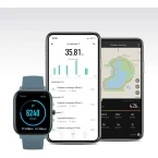 Amazfit GTS Fitness Smartwatch with Heart Rate Monitor, 14-Day Battery Life, Music Control, 1.65" Display, Sleep and Swim Tracking, GPS, Water Resistant, Smart Notifications, Steel Blue