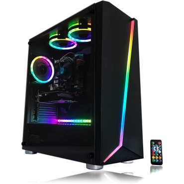 Gaming PC Desktop Computer by Alarco Intel i5 3.10GHz,8GB Ram,1TB Hard Drive,Windows 10 pro,WiFi Ready,Video Card Nvidia GTX 650 1GB, 3 RGB Fans with Remote