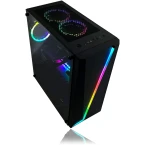 Gaming PC Desktop Computer by Alarco Intel i5 3.10GHz,8GB Ram,1TB Hard Drive,Windows 10 pro,WiFi Ready,Video Card Nvidia GTX 650 1GB, 3 RGB Fans with Remote