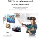 VR Headset for Cellphone, Adjustable 3D VR Glasses with Headphone for Mobile Games and Movies, Compatible 4.7-6.5 inch Screen iPhone & Android, Works with Google Cardboard, Black