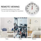 Shop Wifi Spy Camera Wall Clock for Home and Office Sale in UAE