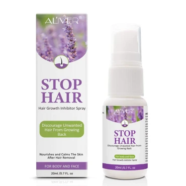 Stop Hair Inhibitor, Stop Hair Growth Permanent, Stop Hair Inhibitor Spray, Hair Stop Growth for Women, Painless Hair Removal Inhibitor, Permanent Hair Removal for Face, Arm, Leg, Armpit 20ml