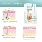 Nopunzel Hair Inhibitor- Hair Stop Growth Spray - Natural Ingredient to Inhibit and Reduce to Stop Hair Growth - Safe for Face, Arm, Leg, Armpit Use - Smooth Your Skin