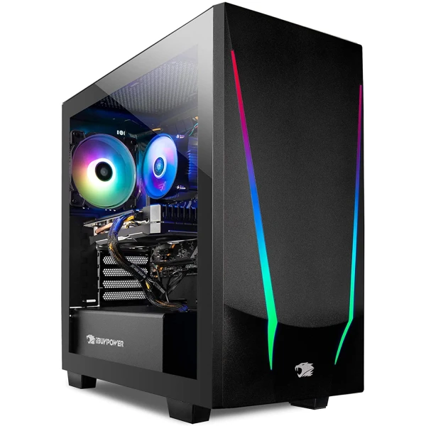 iBUYPOWER Pro Gaming PC Computer Desktop Trace 4 93G730 (AMD Ryzen 5 3600 3.6GHz, NVIDIA GeForce GT 730 2GB, 8GB DDR4 RAM, 240GB SSD, WiFi Ready, Windows 10 Home)