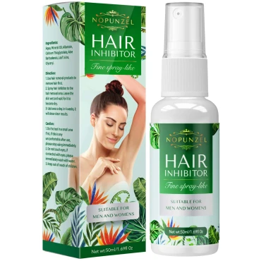 Nopunzel Hair Inhibitor- 50 ML - Hair Stop Growth Spray - Natural Ingredient to Inhibit and Reduce to Stop Hair Growth - Safe for Face, Arm, Leg, Armpit Use - Smooth Your Skin Nopunzel Hair Inhibitor- 50 ML - Hair Stop Growth Spray - Natural Ingredient to Inhibit and Reduce to Stop Hair Growth - Safe for Face, Arm, Leg, Armpit Use - Smooth Your Skin